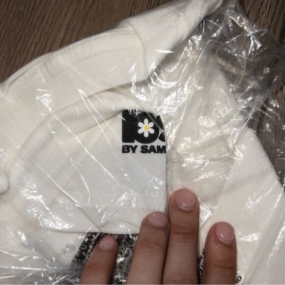 NIP BSR x By Samii Ryan White Sensitive Crop Top T-Shirt Size Small - Picture 5 of 5